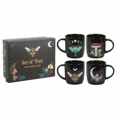 Tasses et mugs - Ensemble de 4 tasses Forêt Sombre - SOMETHING DIFFERENT WHOLESALE