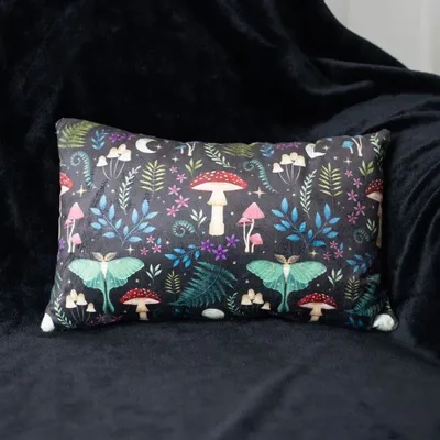 Cushions - 40cm Rectangular Dark Forest Print Cushion - SOMETHING DIFFERENT WHOLESALE