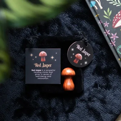 Objets de décoration - Champignon magique en cristal de jaspe rouge - SOMETHING DIFFERENT WHOLESALE