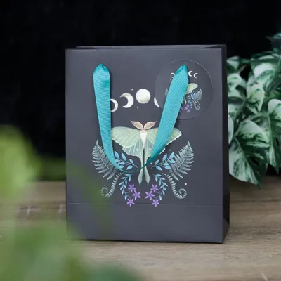 Bags and backpacks - 23cm Medium Luna Moth Gift Bag - SOMETHING DIFFERENT WHOLESALE