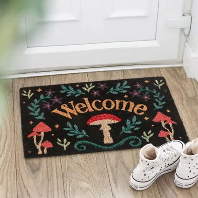 Tapis - Paillasson de bienvenue Champignon Noir - SOMETHING DIFFERENT WHOLESALE