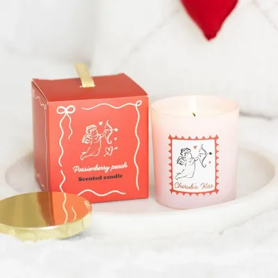 Candles - Cherub's Kiss Passionberry Peach Candle - SOMETHING DIFFERENT WHOLESALE