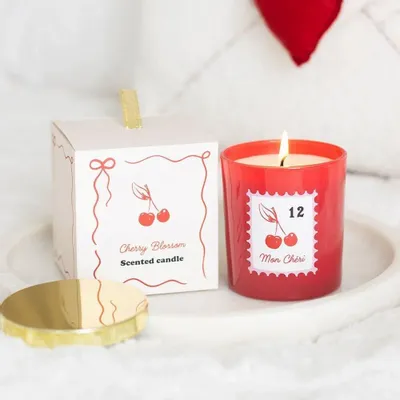 Candles - Mon Cheri Cherry Blossom Candle - SOMETHING DIFFERENT WHOLESALE