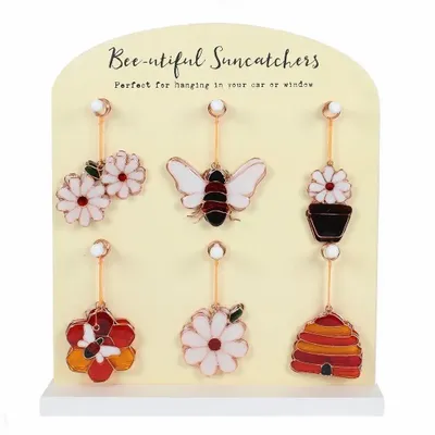 Decorative objects - Bee-utiful Mini Suncatcher Display of 24 Pieces - SOMETHING DIFFERENT WHOLESALE