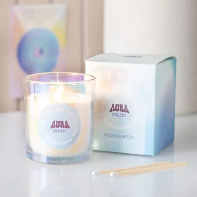 Candles - Aura Energy Ocean Breeze Iridescent Candle - SOMETHING DIFFERENT WHOLESALE