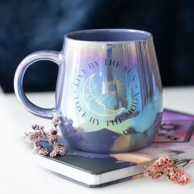 Tasses et mugs - Vivre au soleil, aimer à la lune - Mug irisé - SOMETHING DIFFERENT WHOLESALE
