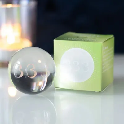 Christmas garlands and baubles - 333 Angel Number Crystal Ball - SOMETHING DIFFERENT WHOLESALE