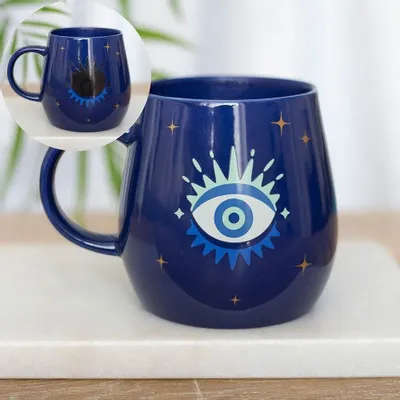 Mugs - All Seeing Eye Colour Changing Mug - SOMETHING DIFFERENT WHOLESALE