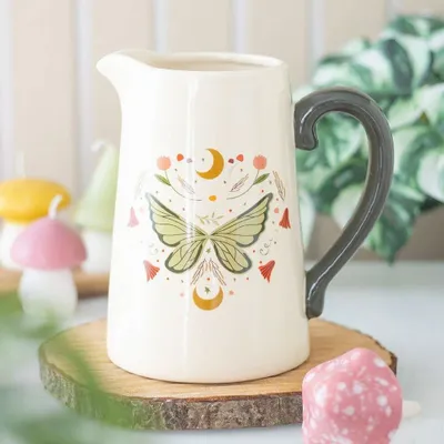 Vases - Fairy Wing Ceramic Flower Jug - SOMETHING DIFFERENT WHOLESALE
