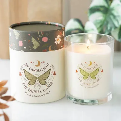 Candles - Fairy Wing Moss & Sandalwood Candle - SOMETHING DIFFERENT WHOLESALE