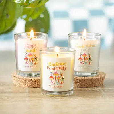 Bougies - Lot de 3 bougies votives Funky Fungi Mushroom - SOMETHING DIFFERENT WHOLESALE