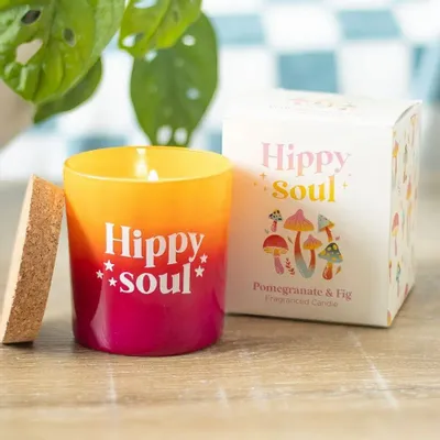 Candles - Hippy Soul Pomegranate & Fig Candle - SOMETHING DIFFERENT WHOLESALE
