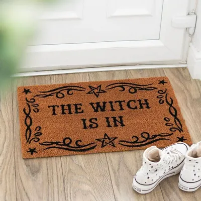 Rugs - Natural The Witch Is In Doormat - SOMETHING DIFFERENT WHOLESALE