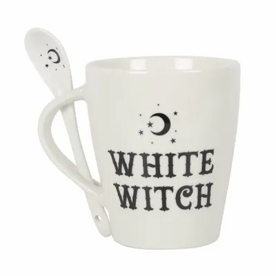 Tasses et mugs - Ensemble tasse et cuillère Sorcière Blanche - SOMETHING DIFFERENT WHOLESALE