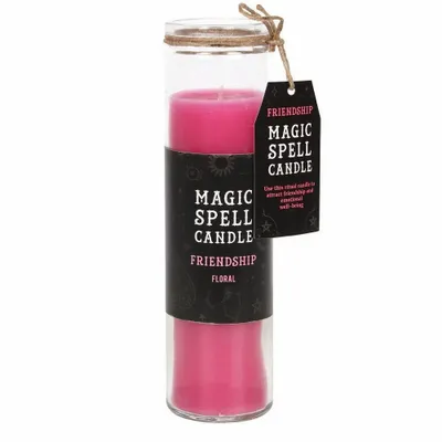 Candles - Floral 'Friendship' Spell Tube Candle - SOMETHING DIFFERENT WHOLESALE