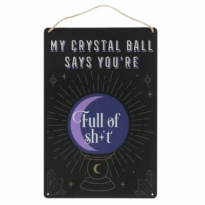 Panels - My Crystal Ball Says... Metal Sign - SOMETHING DIFFERENT WHOLESALE