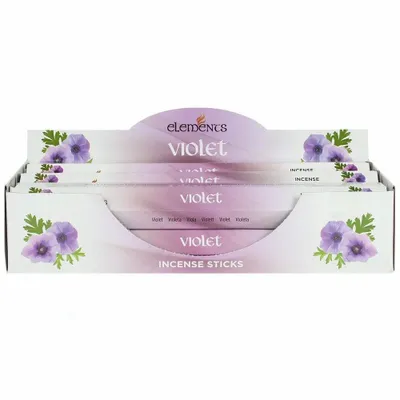 Parfums d'intérieur - Lot de 6 sachets de bâtonnets d'encens violet Elements - SOMETHING DIFFERENT WHOLESALE