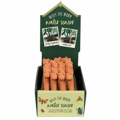 Garden accessories - Small Willy the Worm Water Sensor - SOMETHING DIFFERENT WHOLESALE