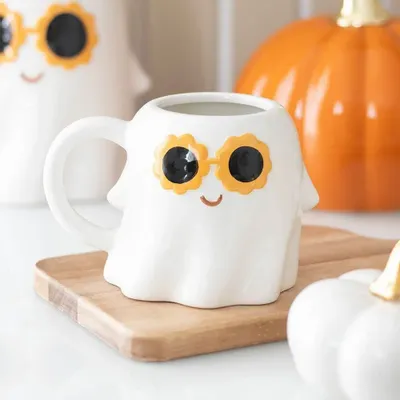 Mugs - Groovy Ghost Mug - SOMETHING DIFFERENT WHOLESALE