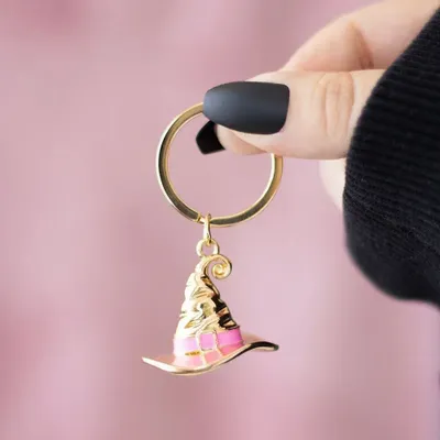 Decorative objects - Good Witch Alloy Witch Hat Keyring - SOMETHING DIFFERENT WHOLESALE