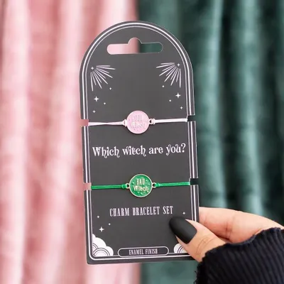 Bijoux - Ensemble de 2 bracelets : Bonne sorcière et Mauvaise sorcière - SOMETHING DIFFERENT WHOLESALE