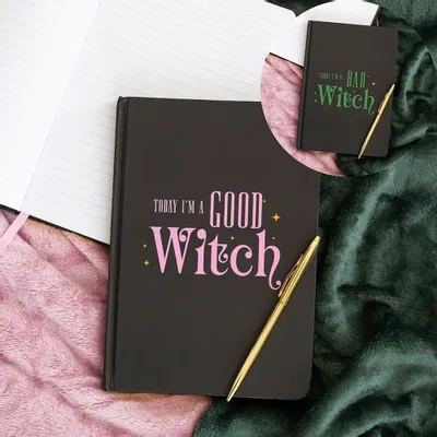 Stationery - Good Witch Bad Witch A5 Reversible Notebook - SOMETHING DIFFERENT WHOLESALE