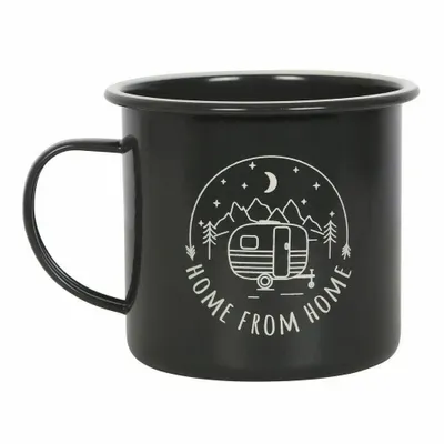 Tasses et mugs - Mug de camping émaillé « Comme à la maison » - SOMETHING DIFFERENT WHOLESALE