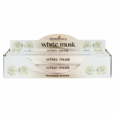 Home fragrances - Set of 6 Packets of Elements White Musk Incense Sticks - SOMETHING DIFFERENT WHOLESALE