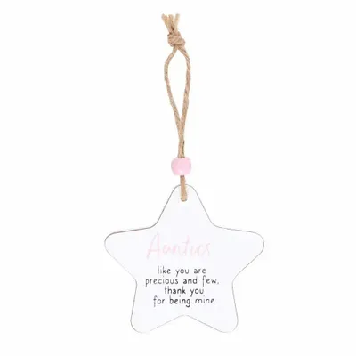 Panels - Aunties Hanging Star Sentiment Sign - SOMETHING DIFFERENT WHOLESALE