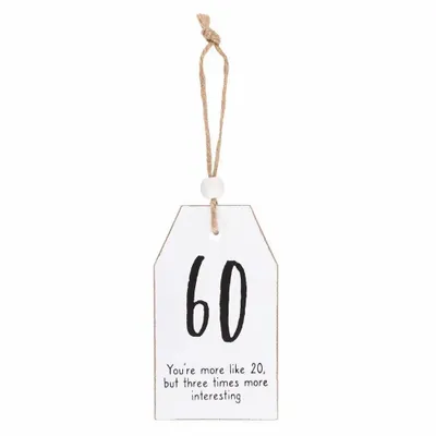 Panels - 60 Milestone Birthday Hanging Sentiment Sign - SOMETHING DIFFERENT WHOLESALE