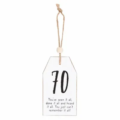 Panels - 70 Milestone Birthday Hanging Sentiment Sign - SOMETHING DIFFERENT WHOLESALE