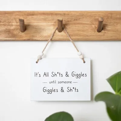 Panels - Shits & Giggles Hanging Sign - SOMETHING DIFFERENT WHOLESALE