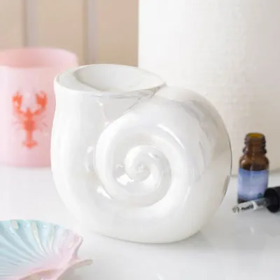 Scents - Pearlescent Spiral Shell Oil Burner - SOMETHING DIFFERENT WHOLESALE