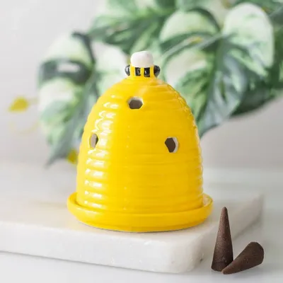 Scents - Yellow Beehive Incense Cone Holder - SOMETHING DIFFERENT WHOLESALE