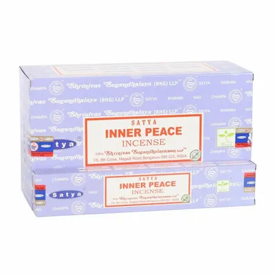 Home fragrances - Set of 12 Inner Peace Incense Sticks by Satya (12/50) - SOMETHING DIFFERENT WHOLESALE