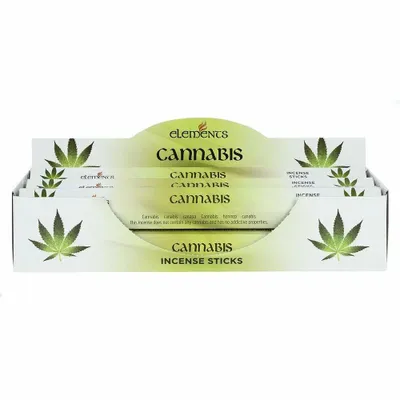 Parfums d'intérieur - Lot de 6 sachets de bâtonnets d'encens Elements Cannabis - SOMETHING DIFFERENT WHOLESALE