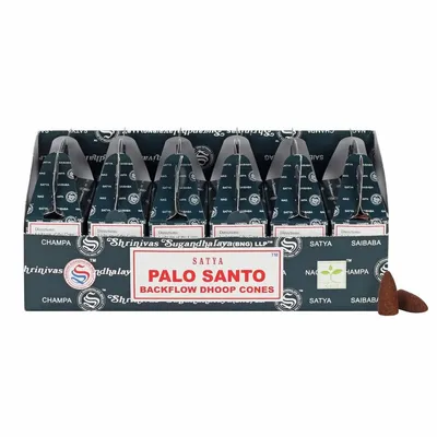 Scents - Set of 6 Packets of Satya Palo Santo Backflow Dhoop Cones - SOMETHING DIFFERENT WHOLESALE