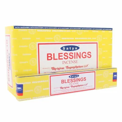 Home fragrances - Set of 12 Blessings Incense Sitcks by Satya (12/50) - SOMETHING DIFFERENT WHOLESALE
