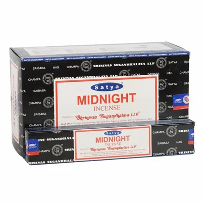 Home fragrances - Set of 12 Midnight Incense by Satya (12/50) - SOMETHING DIFFERENT WHOLESALE