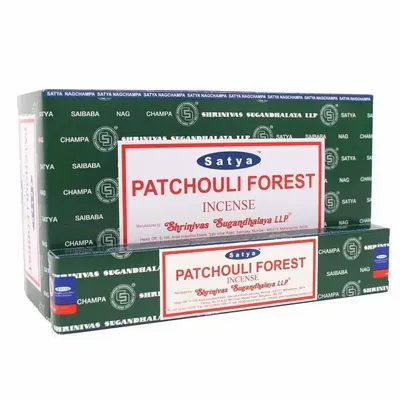 Home fragrances - 12 Packs of Patchouli Forest Incense Sticks by Satya - SOMETHING DIFFERENT WHOLESALE