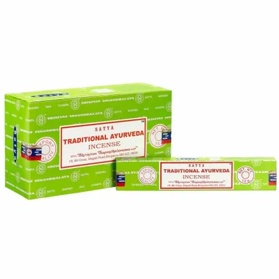 Home fragrances - Set of 12 Packets of Traditional Ayurveda Incense Sticks by Satya - SOMETHING DIFFERENT WHOLESALE