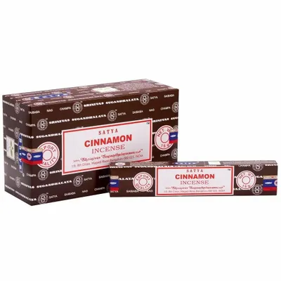 Home fragrances - Set of 12 Cinnamon Incense Sticks by Satya (12/50) - SOMETHING DIFFERENT WHOLESALE