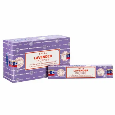 Parfums d'intérieur - Lot de 12 bâtonnets d'encens à la lavande de Satya (12/50) - SOMETHING DIFFERENT WHOLESALE