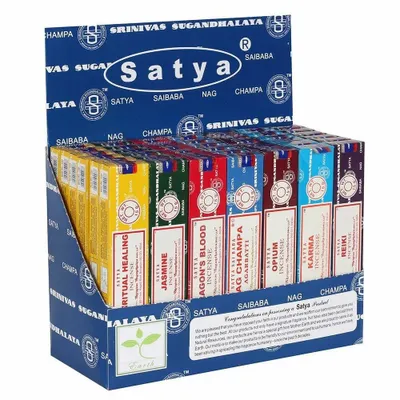 Home fragrances - Satya Incense Sticks Display Box Starter Pack- 1 (6/12) - SOMETHING DIFFERENT WHOLESALE