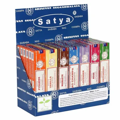 Parfums d'intérieur - Coffret de présentation pour bâtonnets d'encens Satya - Pack de démarrage de 3 (6/12) - SOMETHING DIFFERENT WHOLESALE