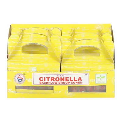 Scents - Set of 6 Citronella Backflow Dhoop Incense Cones by Satya (6/30) - SOMETHING DIFFERENT WHOLESALE