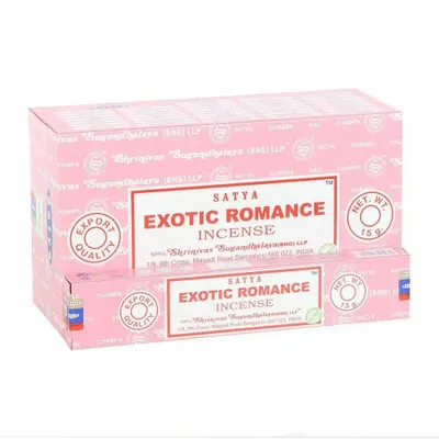 Home fragrances - Set of 12 Satya Exotic Romance Incense Sticks (12/50) - SOMETHING DIFFERENT WHOLESALE