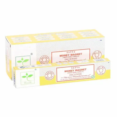 Parfums d'intérieur - Lot de 6 encens Earth Satya Money Magnet (12/50) - SOMETHING DIFFERENT WHOLESALE