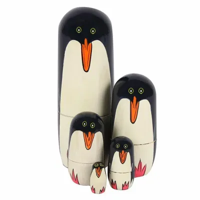 Ornements - Poupée russe pingouin - SOMETHING DIFFERENT WHOLESALE