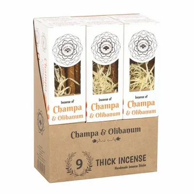 Home fragrances - 6 Packs of Champa & Olibanum Botanical Incense Sticks - SOMETHING DIFFERENT WHOLESALE